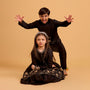 Floral Embroidered Kurti And Sharara With Matching Dupatta twinning model image 3