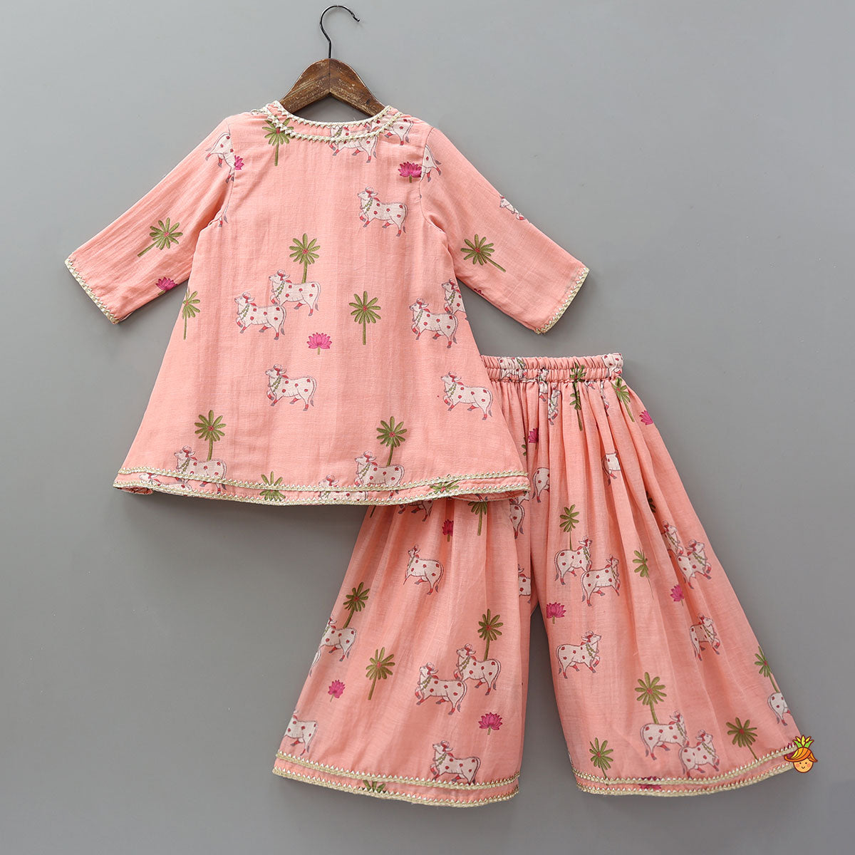 Pre Order: Angarkha Style Kurti And Palazzo