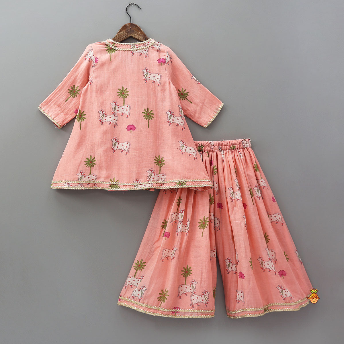 Pre Order: Angarkha Style Kurti And Palazzo