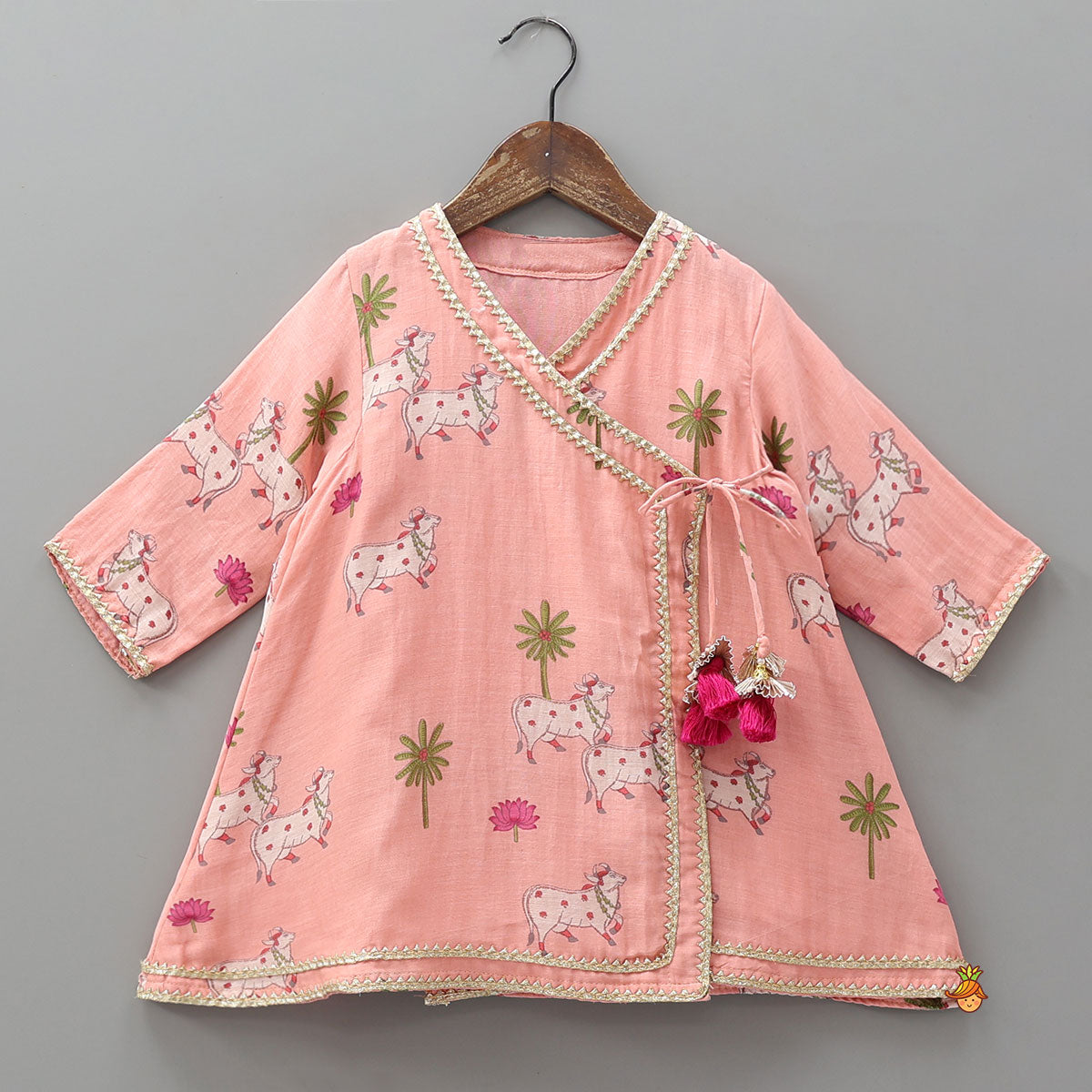Pre Order: Angarkha Style Kurti And Palazzo