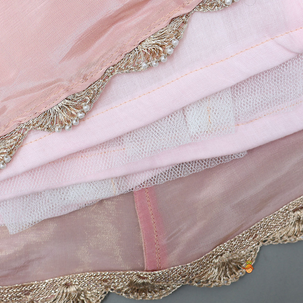 Pre Order: Jacket-Style Embroidered Top And Lehenga