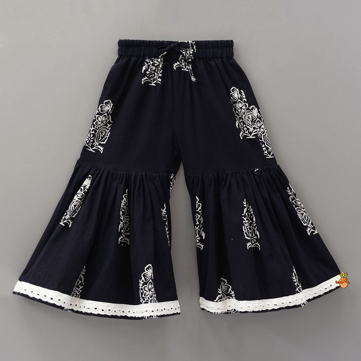 Pre Order: Round Neck Cotton Kurti With Matching Sharara