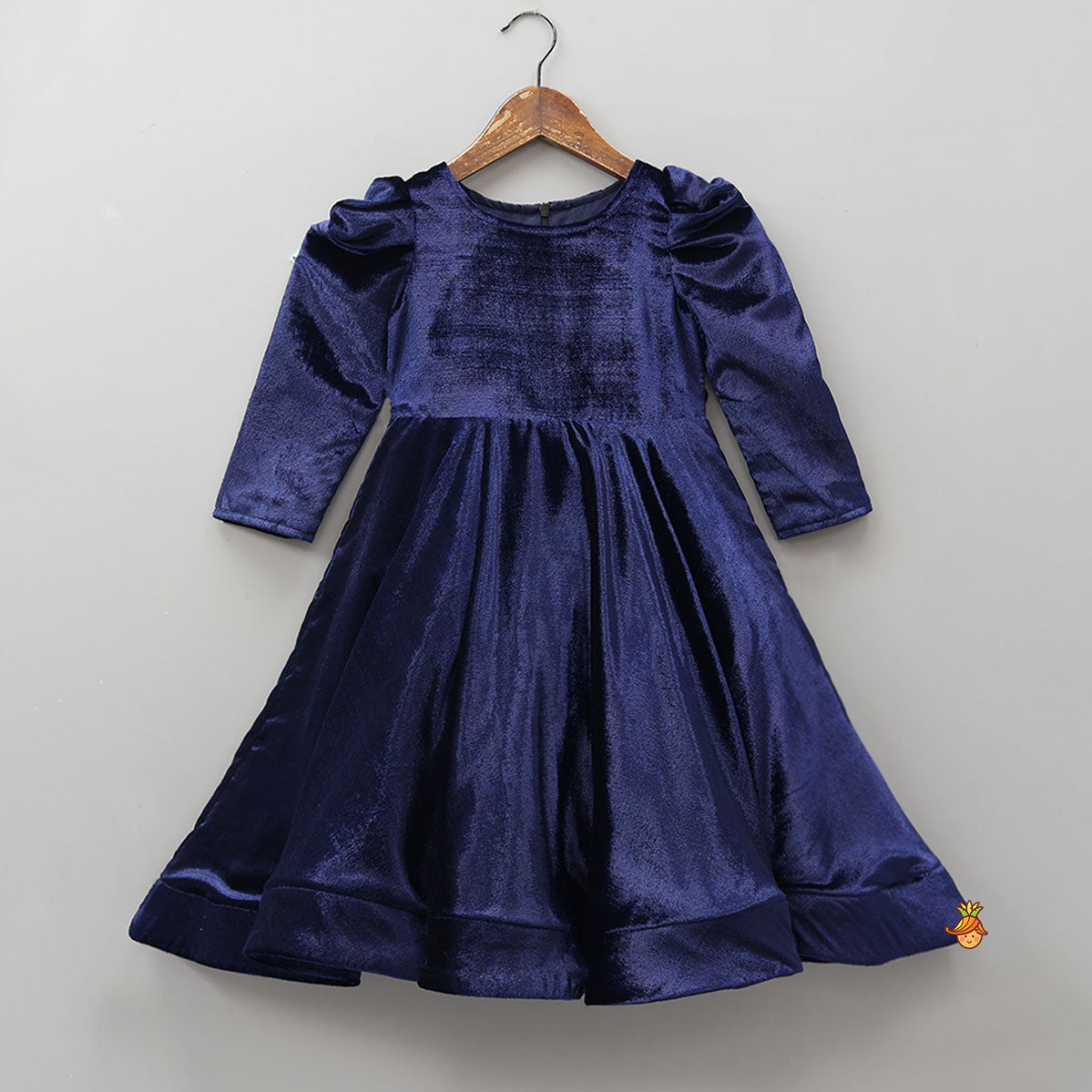 Pre Order: Gorgeous Flared Velvet Anarkali With Embroidered Jacket Style Cape