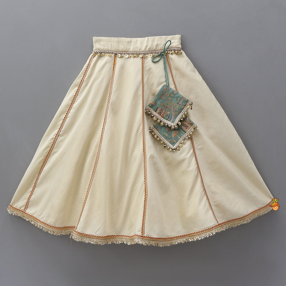 Pre Order: Front-Open Brocade Top And Lehenga