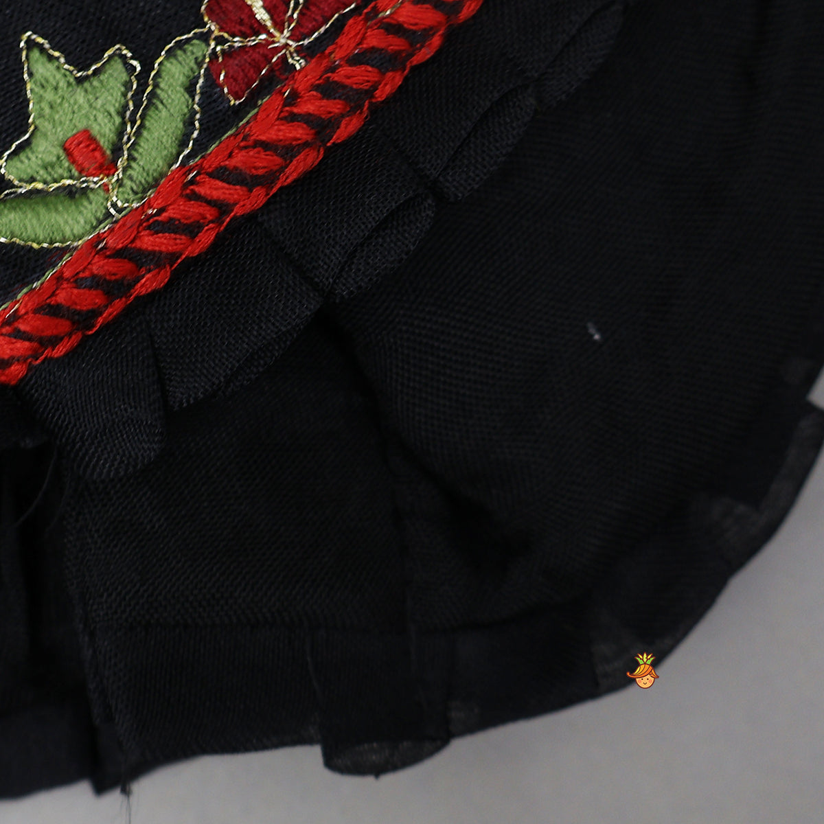 Pre Order: Pleats Enhanced Top And Ruffle Hem Lehenga