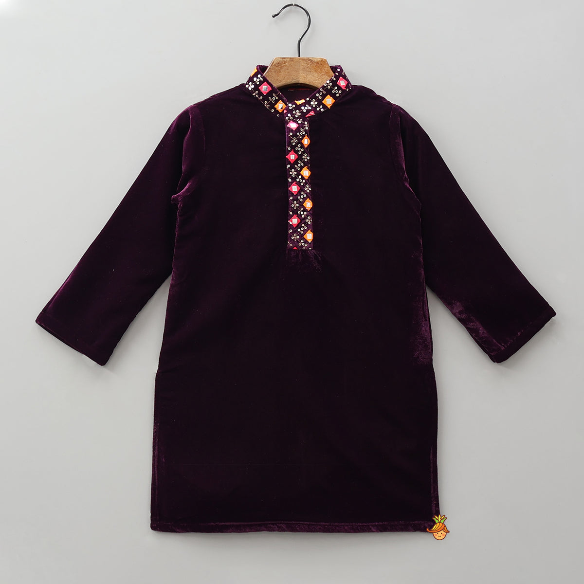 Pre Order: Festive Velvet Kurta With Salwar