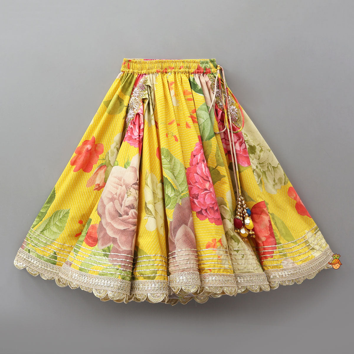 Pre Order: Cut Dana And Sequin Embroidered Top With Flared Lehenga And Dupatta