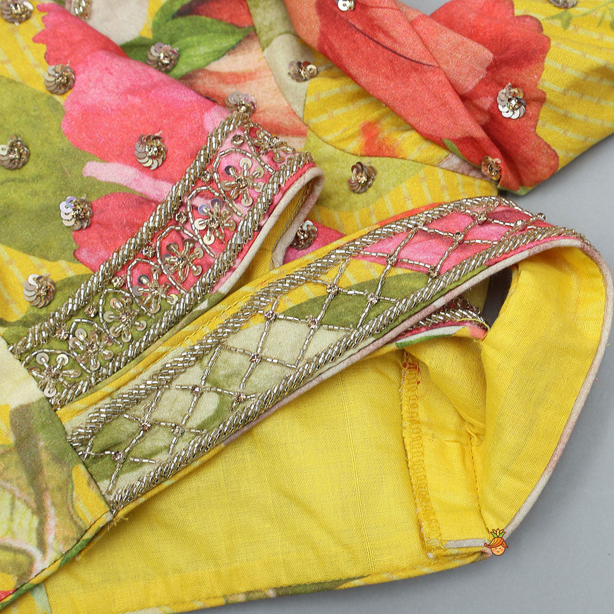 Pre Order: Cut Dana And Sequin Embroidered Top With Flared Lehenga And Dupatta