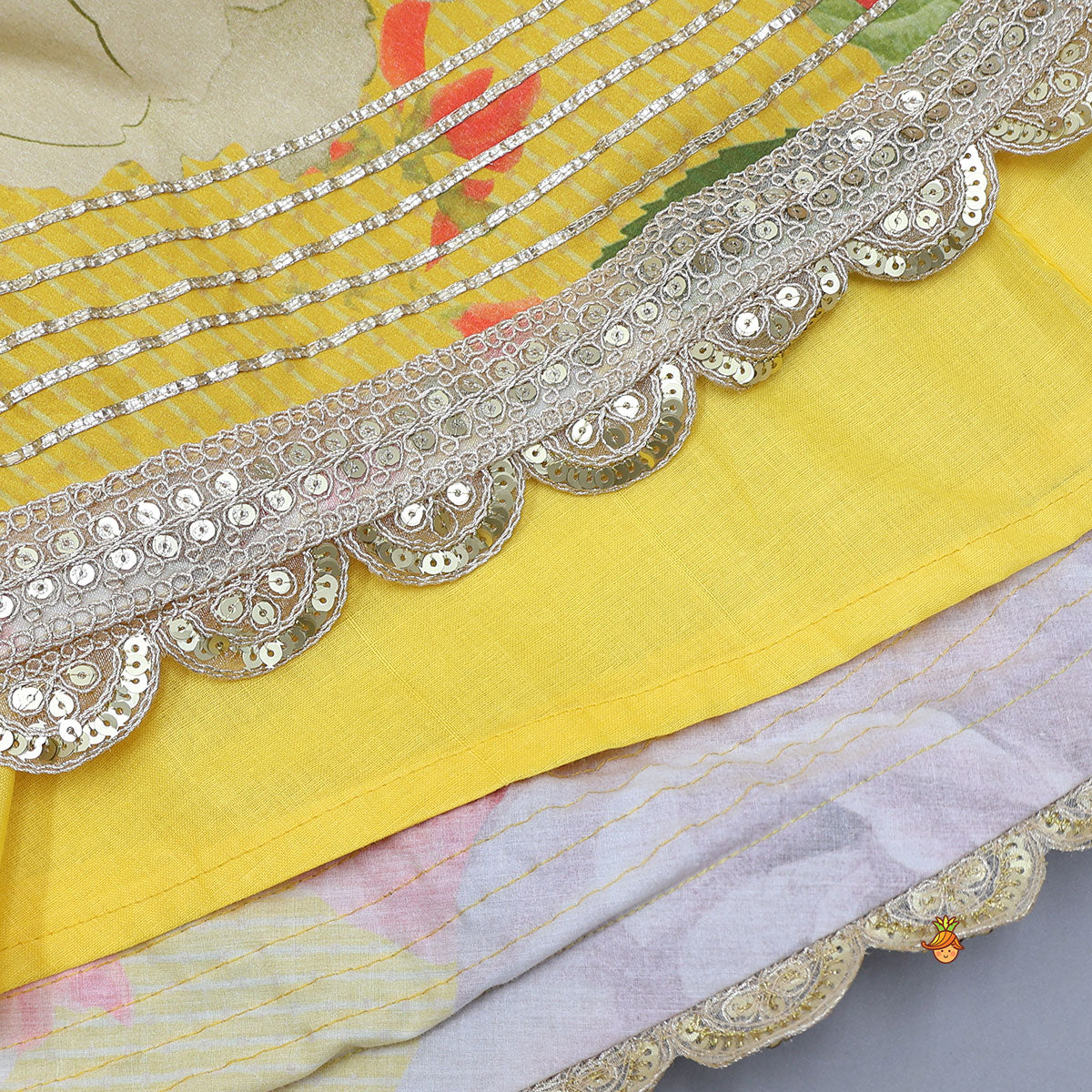 Pre Order: Cut Dana And Sequin Embroidered Top With Flared Lehenga And Dupatta