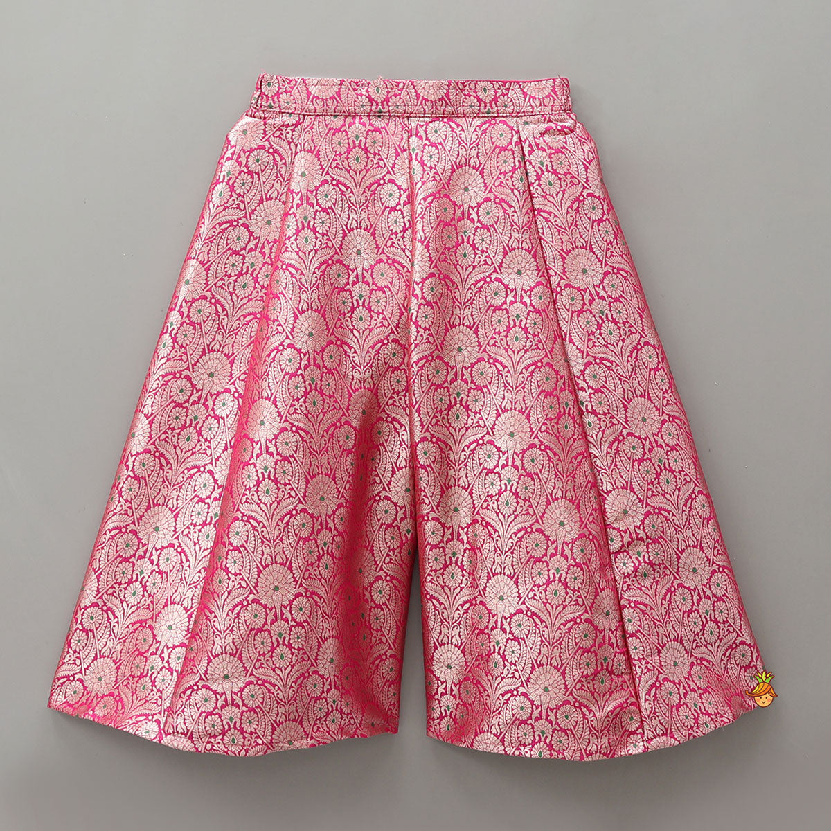 Pre Order: Embroidered Top And Brocade Palazzo