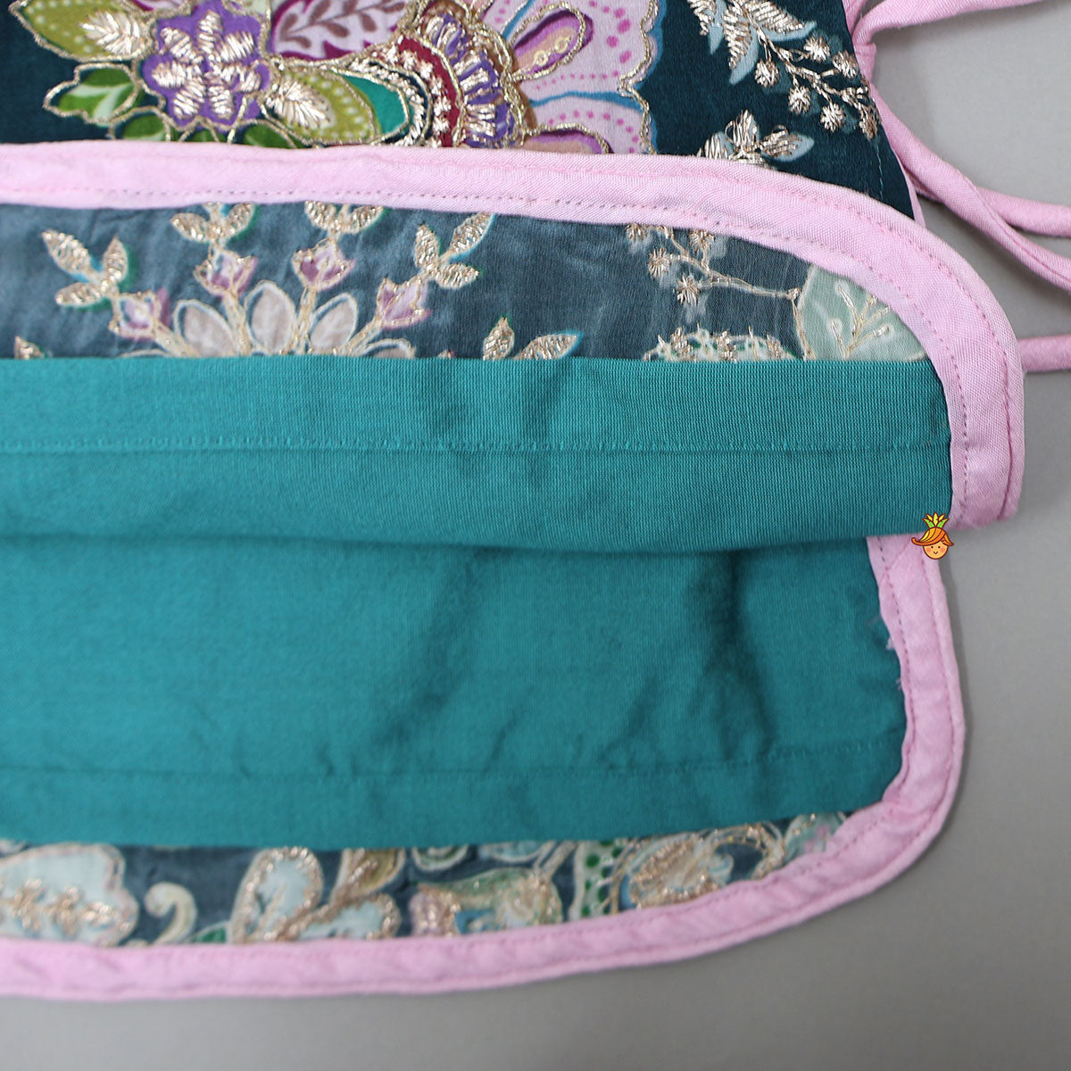 Pre Order: Side-Knot Detailed Elegant Kurti And Sharara With Matching Dupatta