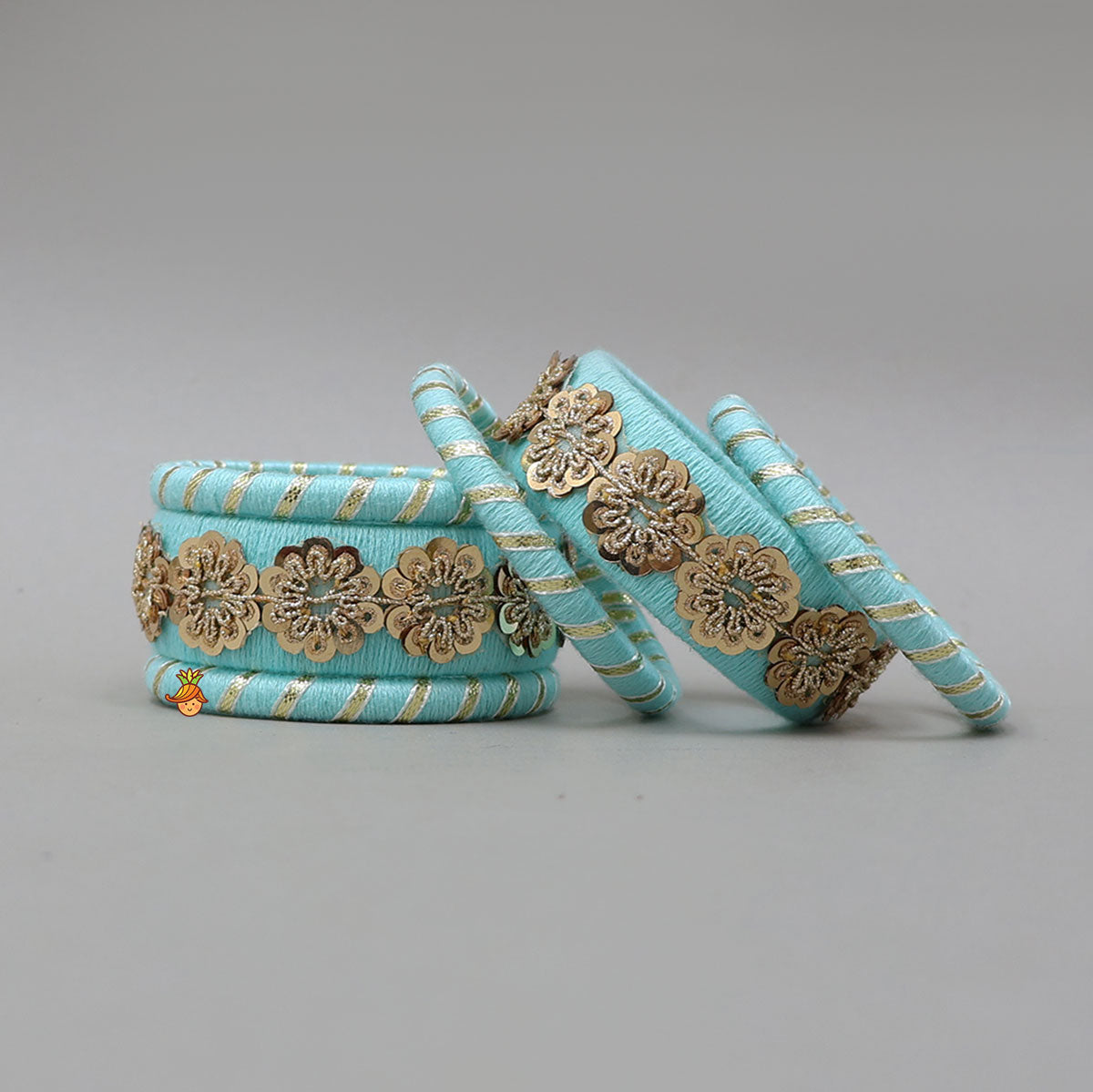 Adorable Thread Bangles With Sequin Detailing