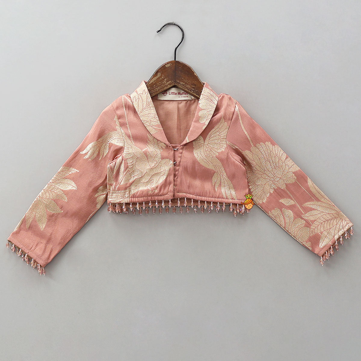 Pre Order: Blazer-Style Top And Scalloped Hem Lehenga