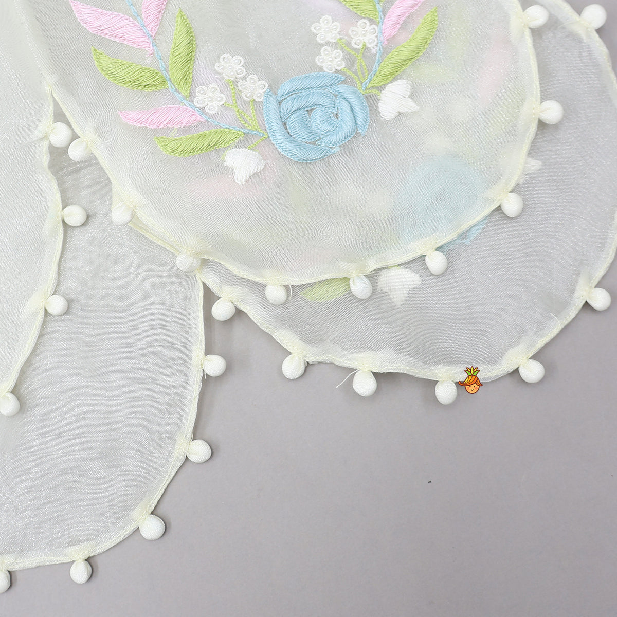 Pre Order: Bow Adorned Inner Top With Hand Embroidered Jacket And Sharara With Floral Sling Bag