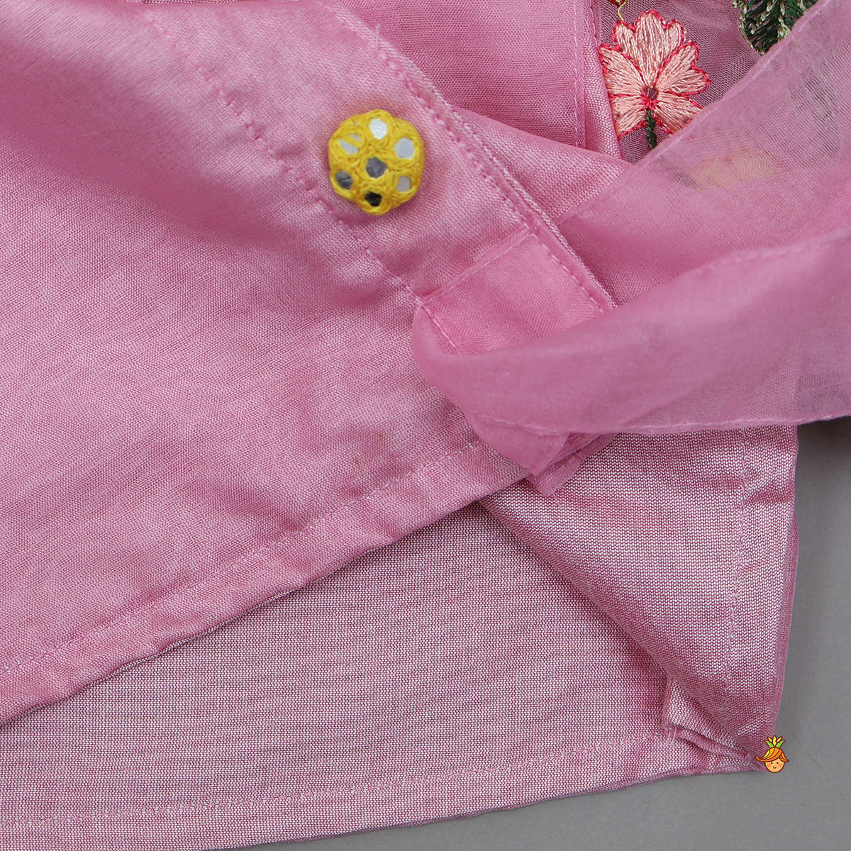 Pre Order: Collar Neck Front-Open Top And Heavy Embroidered Lehenga