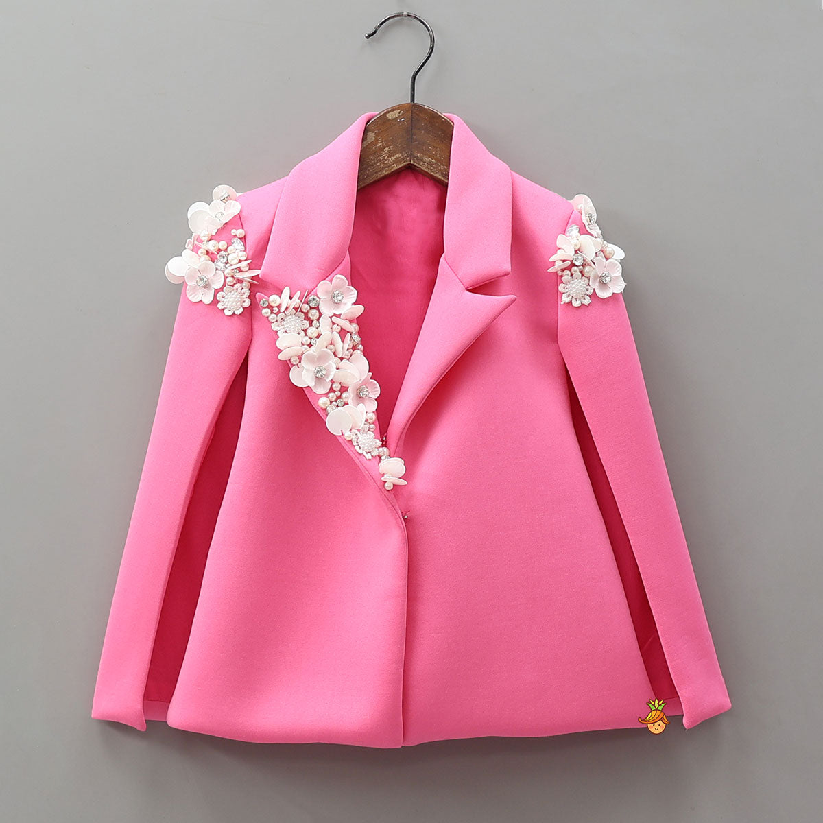 Embellished Blazer Style Top With Pant