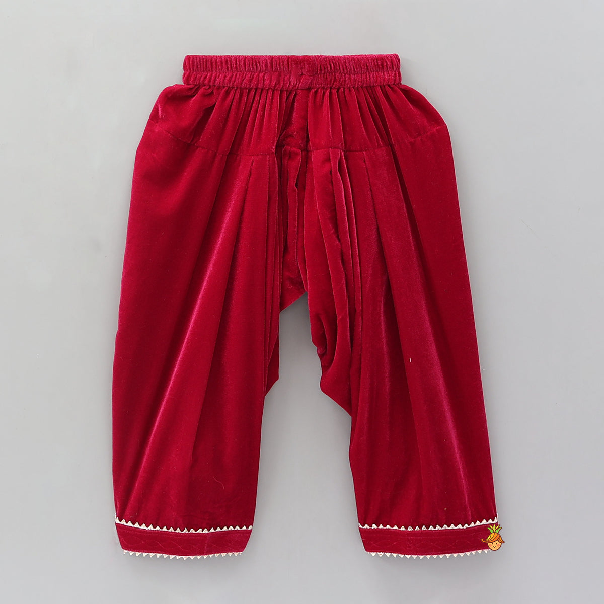 Pre Order: Hand Embroidered Kurti And Salwar With Contrasting Dupatta