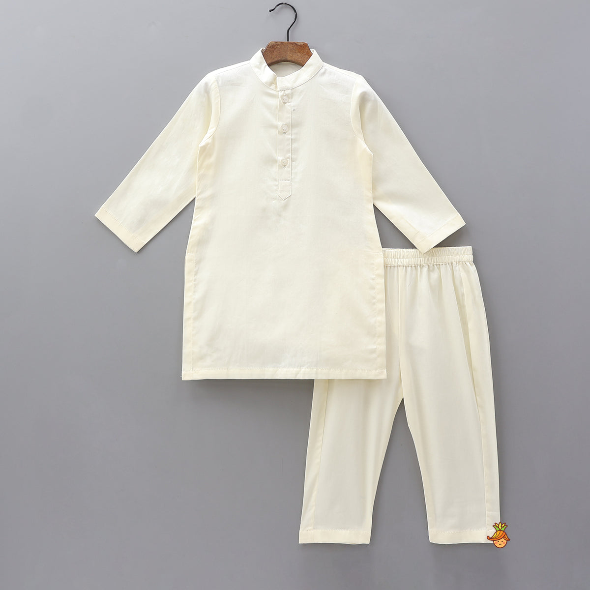 Pre Order: Ethnic Kurta With Brocade Front Open Jacket And Pyjama