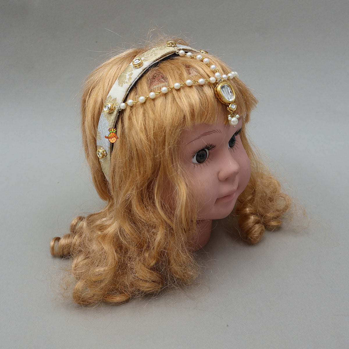 Pre Order: Exquisite Halter Neck Brocade Top With Embellished Jacket And Brocade Lehenga With Matching Hair Band