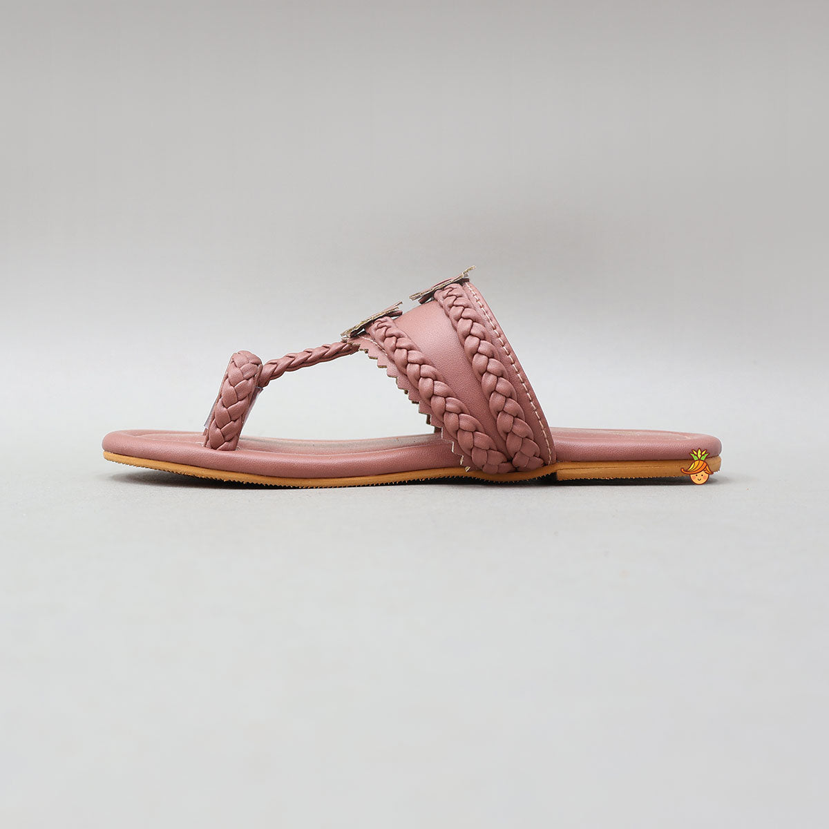 Ethnic Kolhapuri Flats With Braided Detailing