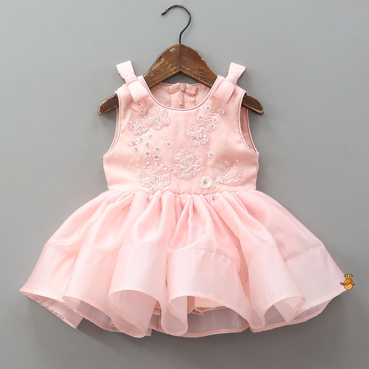 Pre Order: Dual Bow Adorned Elegant Dress