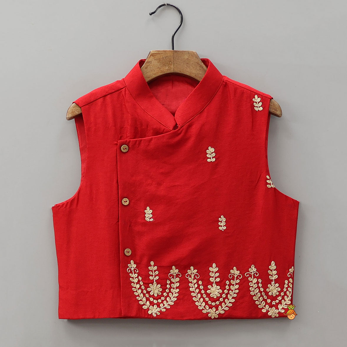 Pre Order: Ethnic Kurta With Embroidered Jacket And Pyjama