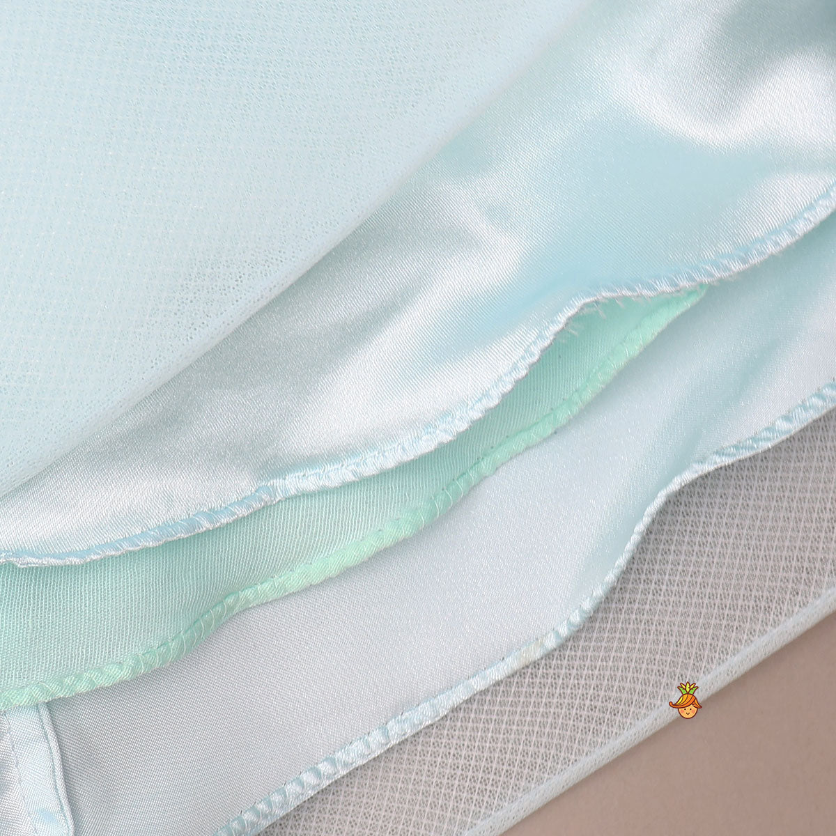 Glittery Aqua-Themed Heart-Shaped Embellished Dress