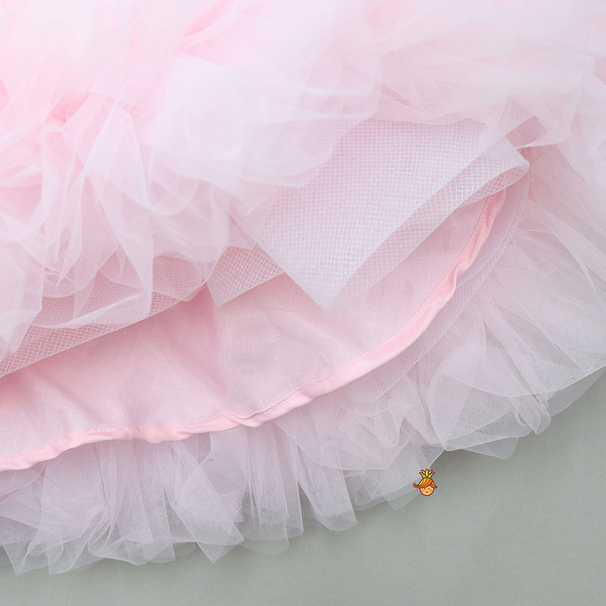 Sequin Work Yoke Trail Dress With Headband