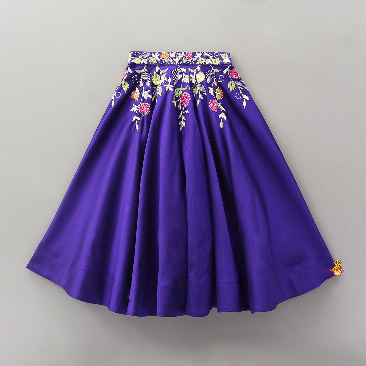Pre Order: Charming Collar-Neck Front-Open Top And Lehenga