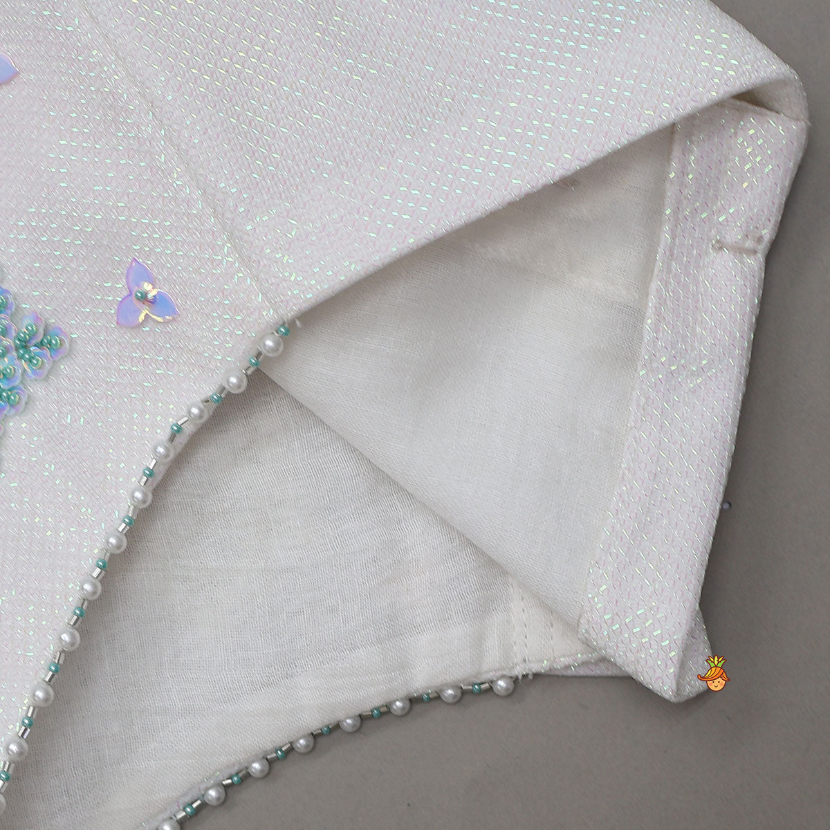 Pre Order: Elegant Strappy Shiny Top With Multi-Layered Lehenga