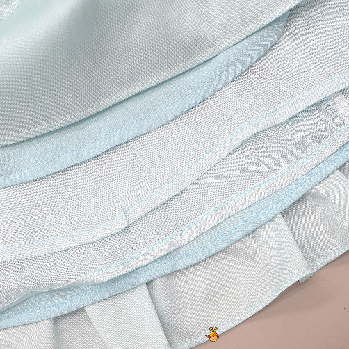 Pre Order: Elegant Strappy Shiny Top With Multi-Layered Lehenga