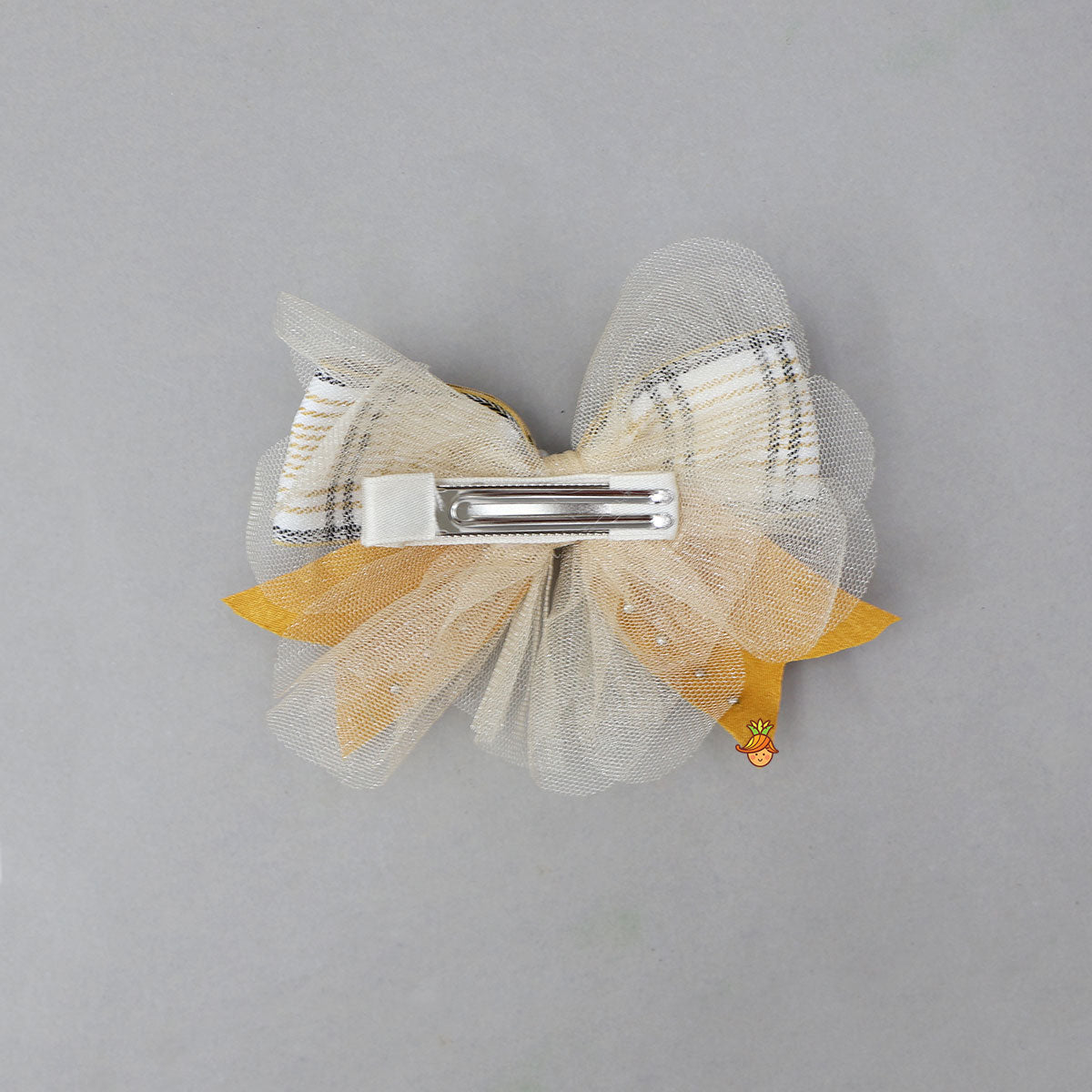 Charming Dual Tone Bow Hair Clip