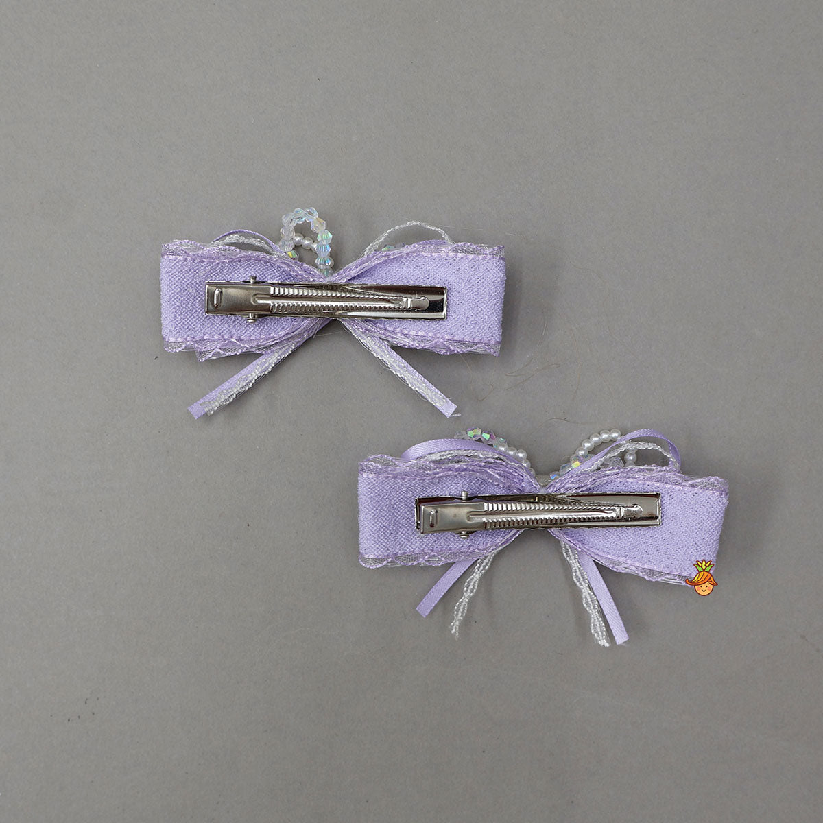 Handcrafted Cute Ribbon Hair Clip - Set Of 2