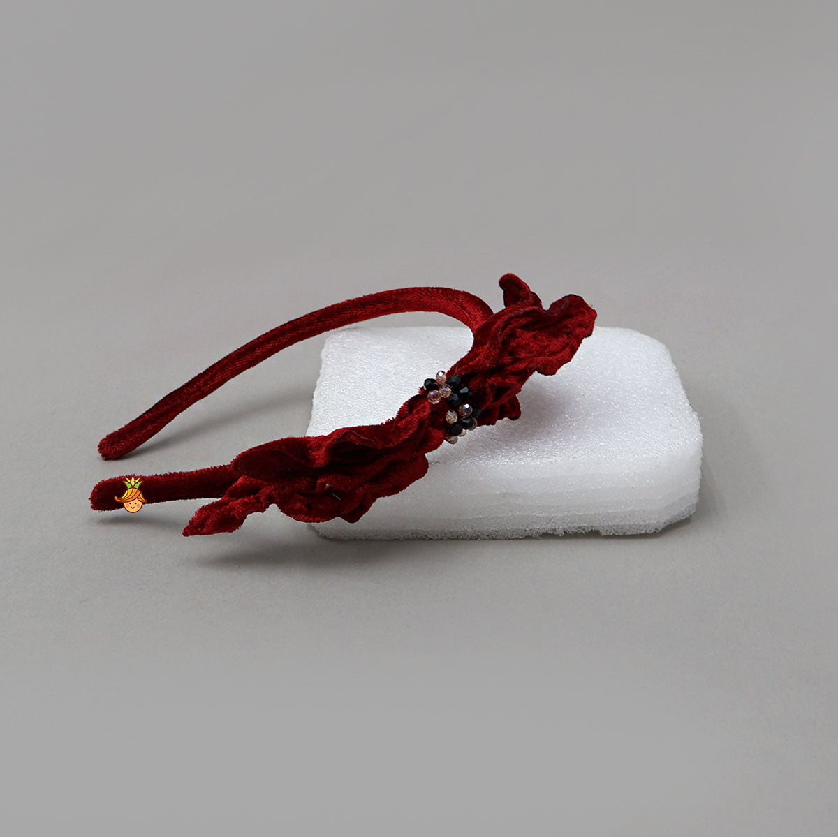 Elegant Handmade Petal-Embellished Velvet Hair Band