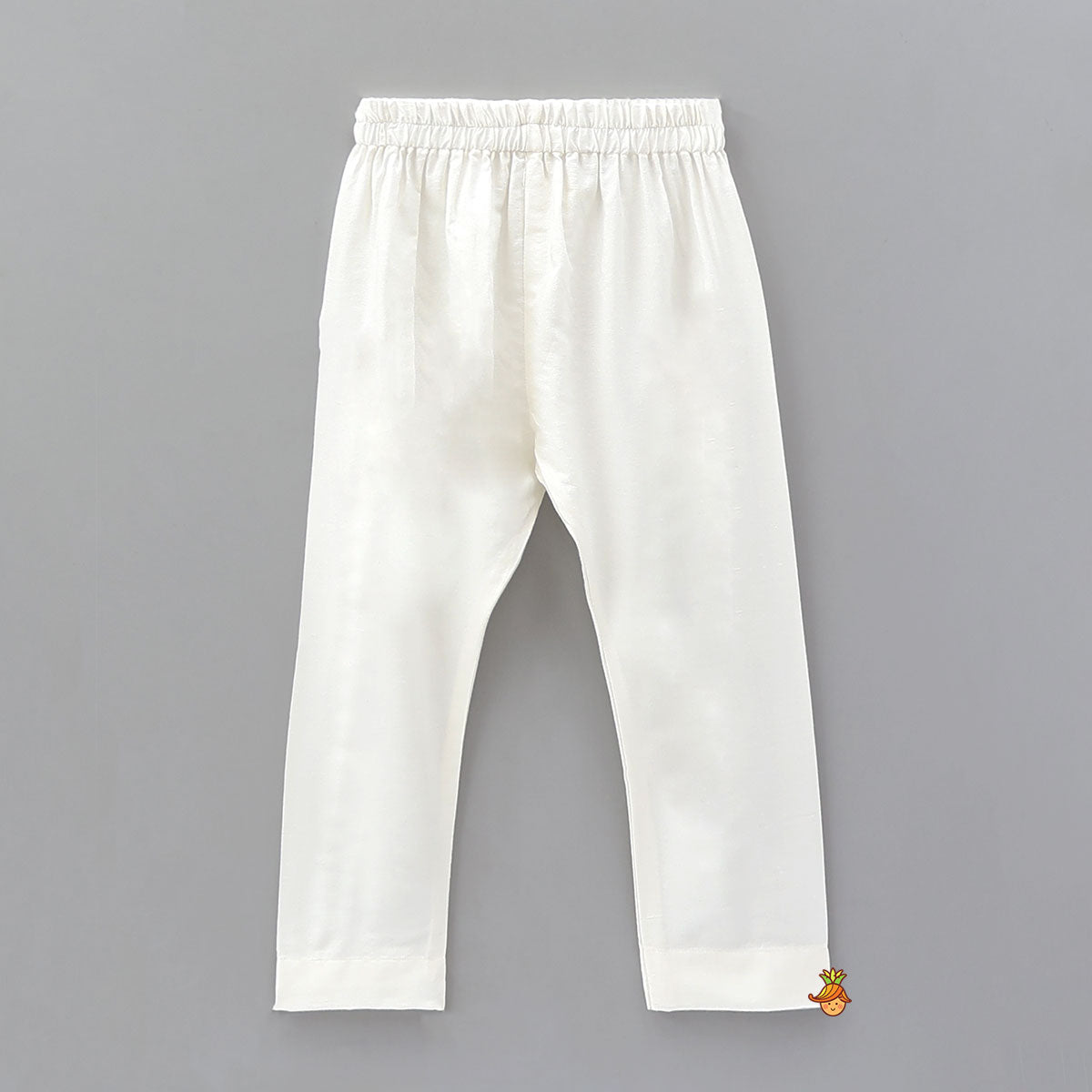 Pre Order: One-Side Embroidered Kurta With Printed Jacket And Pyjama