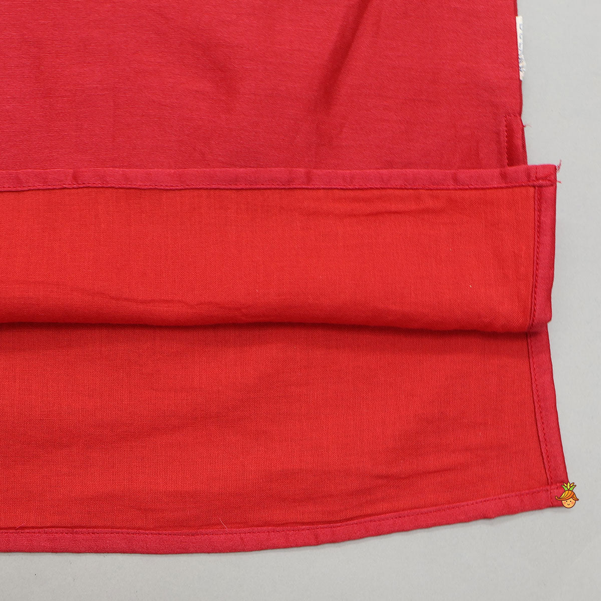 Ethnic Kurta With Heart-Embroidered Jacket And Pyjama