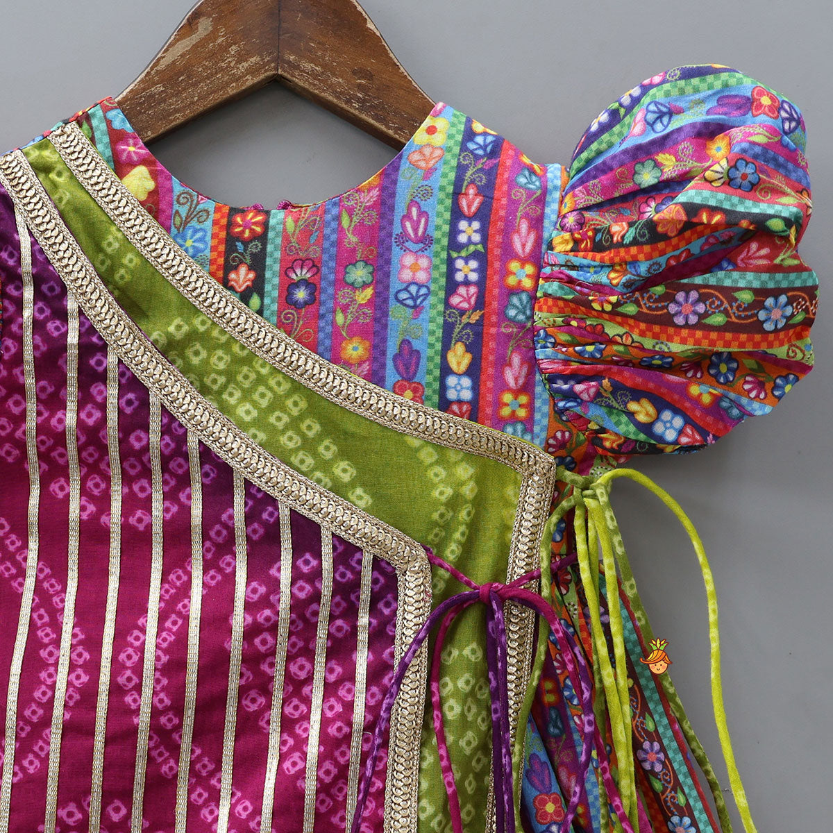 Pre Order: Adorable Floral Printed Kurti With One-Sided Dual Flap