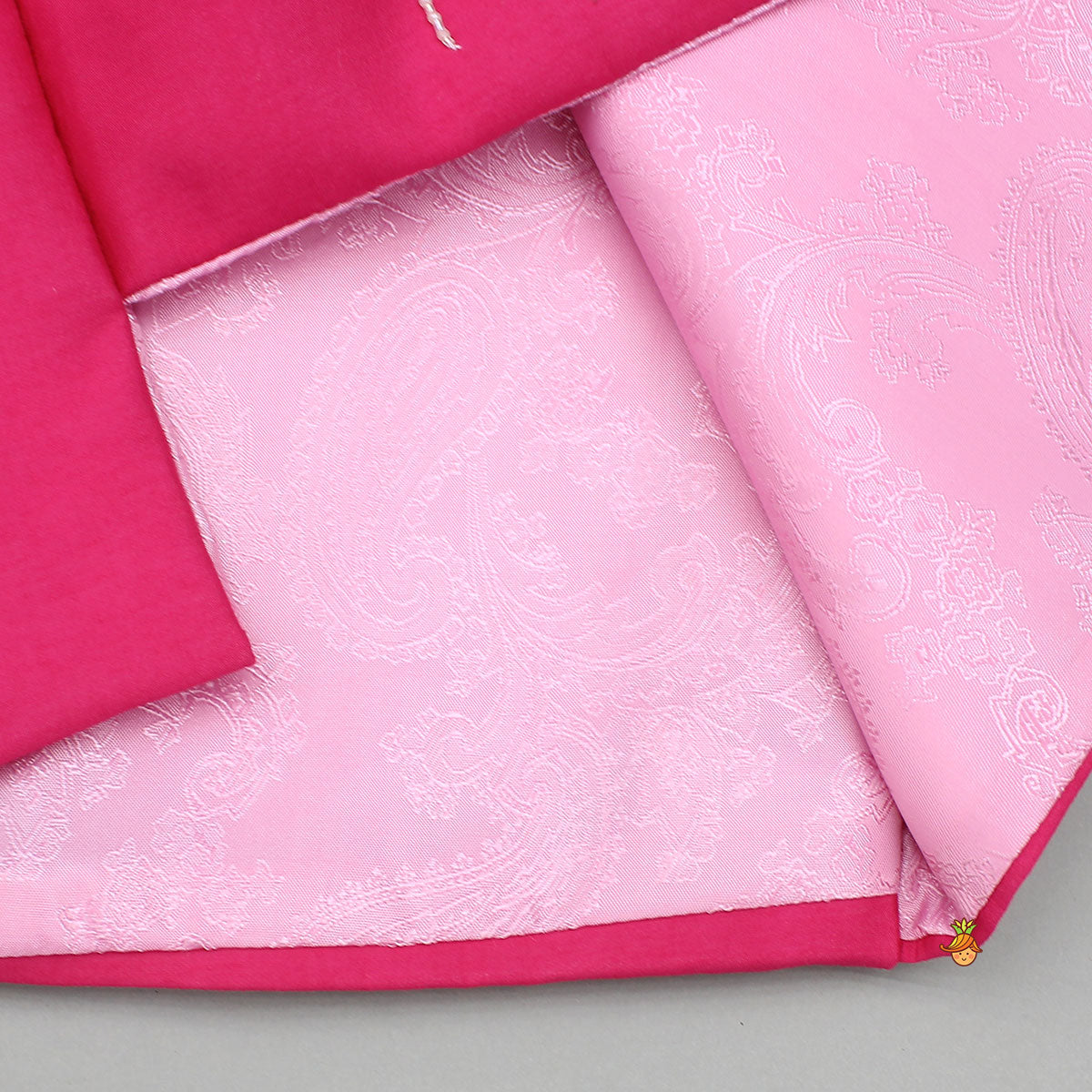 Pre Order: Lotus Motif Embroidered Kurta With Contrasting Jacket And Churidar