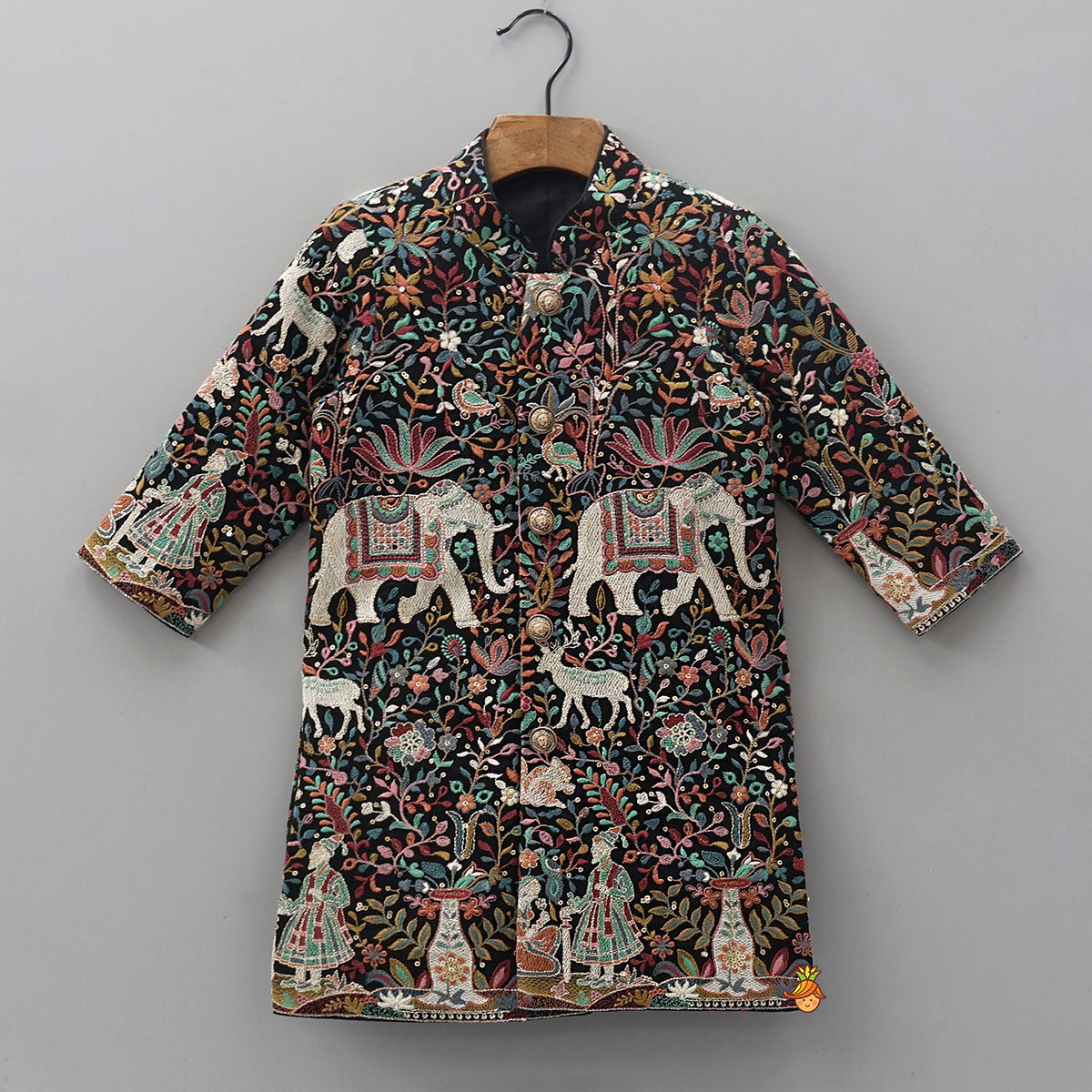 Pre Order: Intricate Heavy Embroidered Sherwani And Pyjama