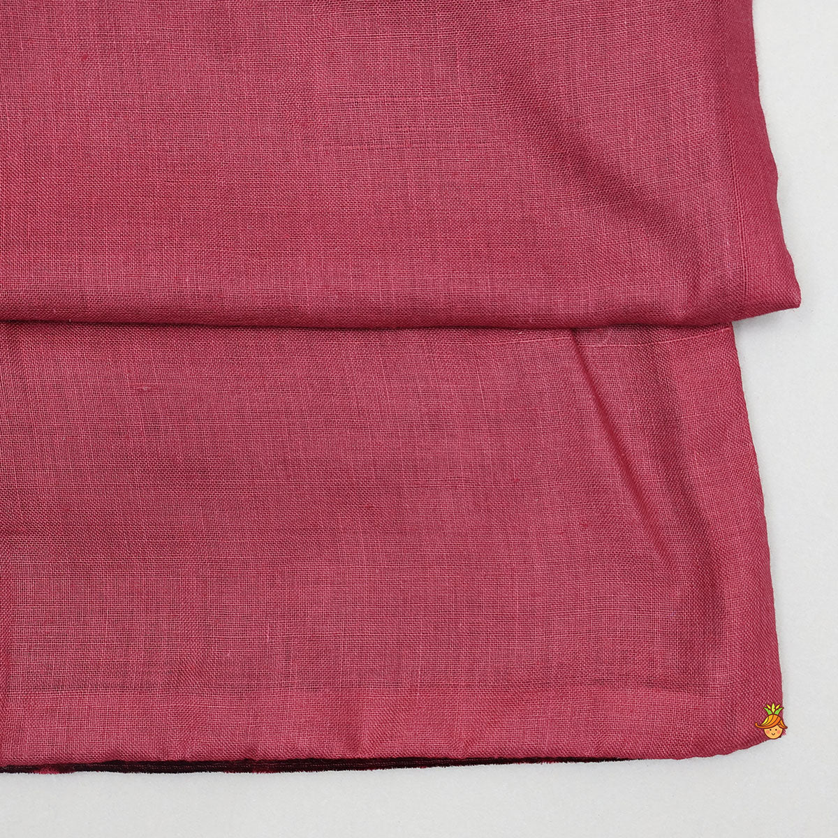 Pre Order: Potli Button Detail Kurta With Open Jacket And Dhoti