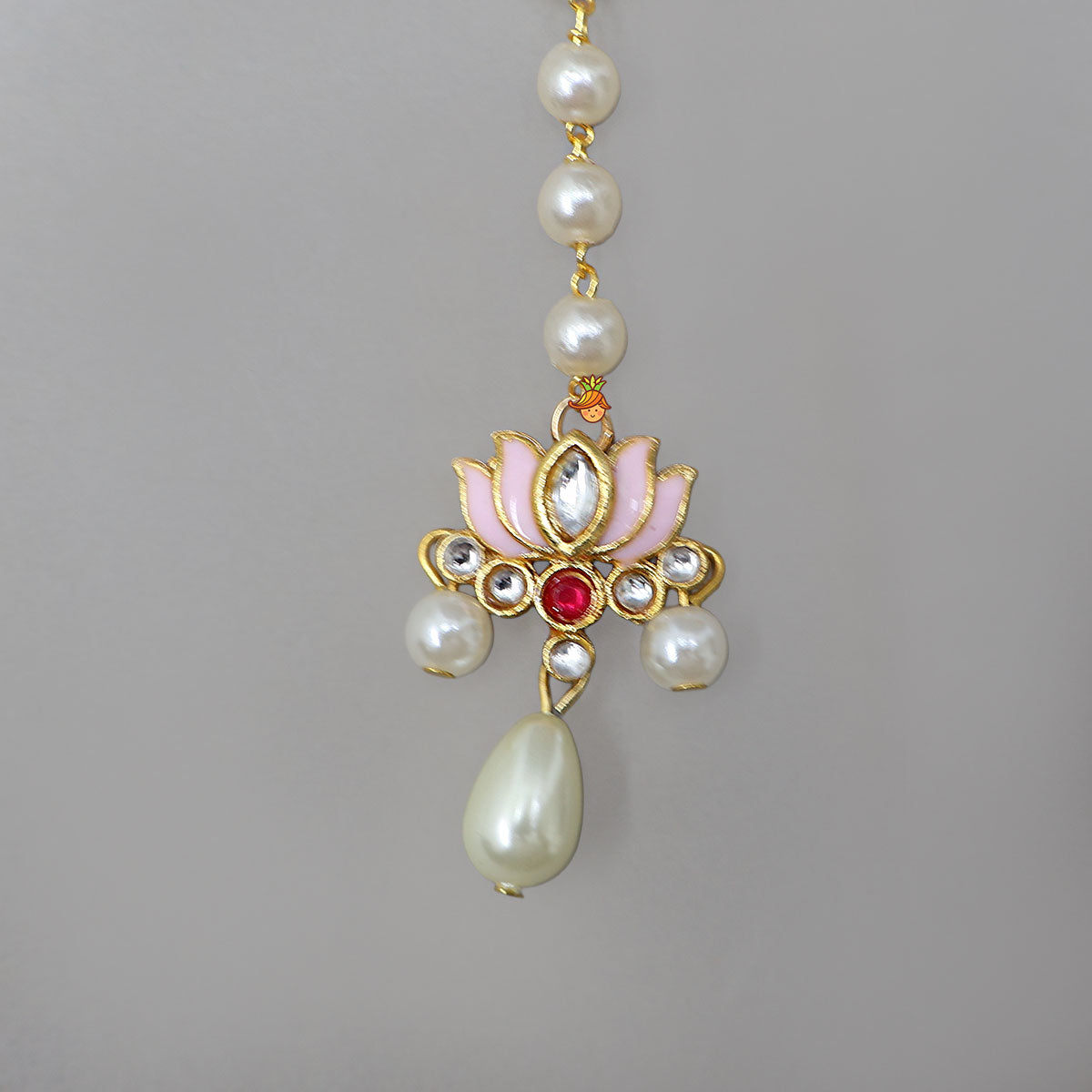 Elegant Lotus Chain Maang Tikka