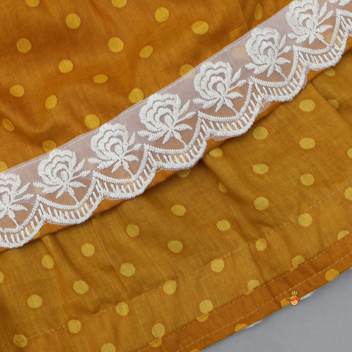 Pre Order: Elegant V-Neck Printed Top With Matching Lehenga