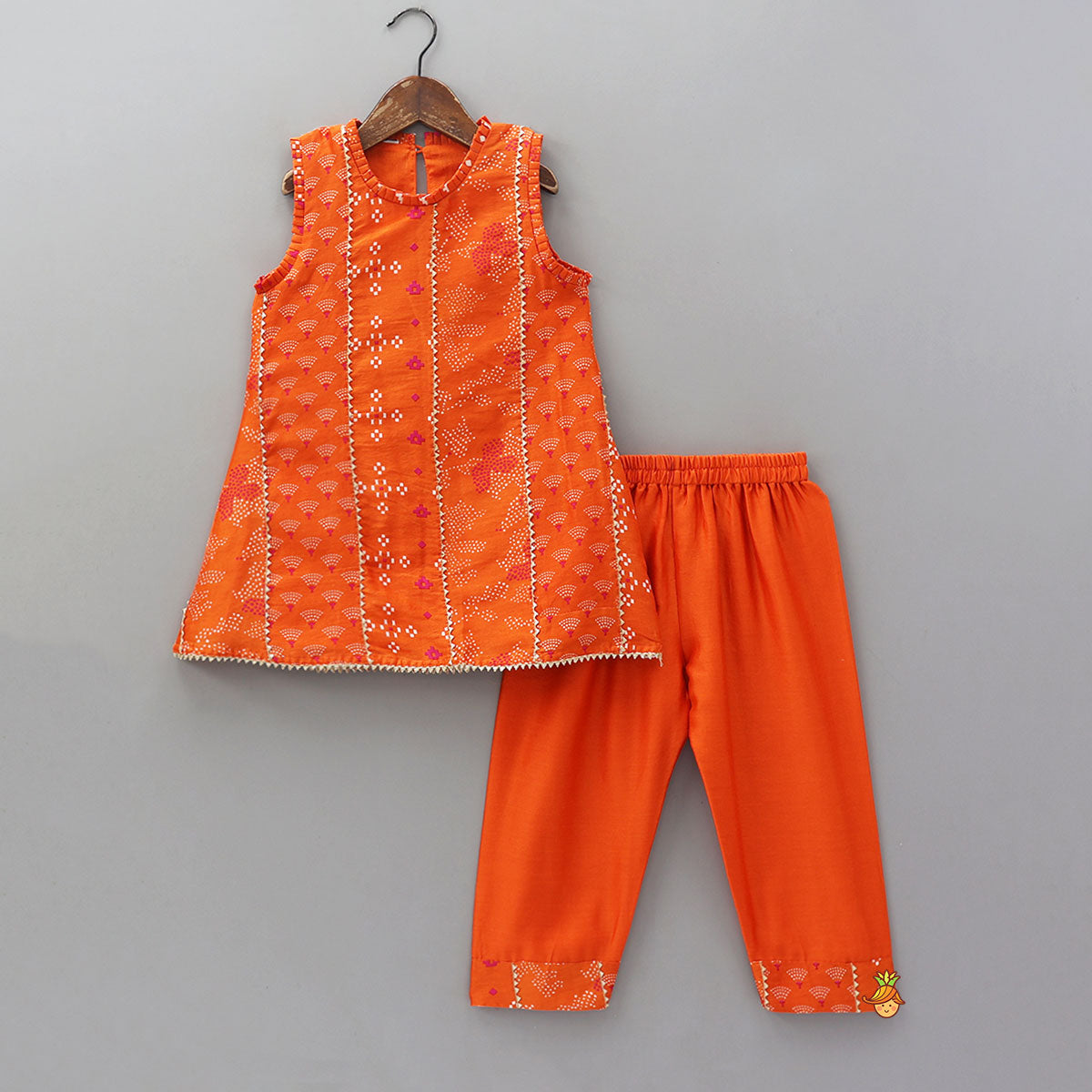 Pre Order: Pleated Neckline Kurti And Matching Pant