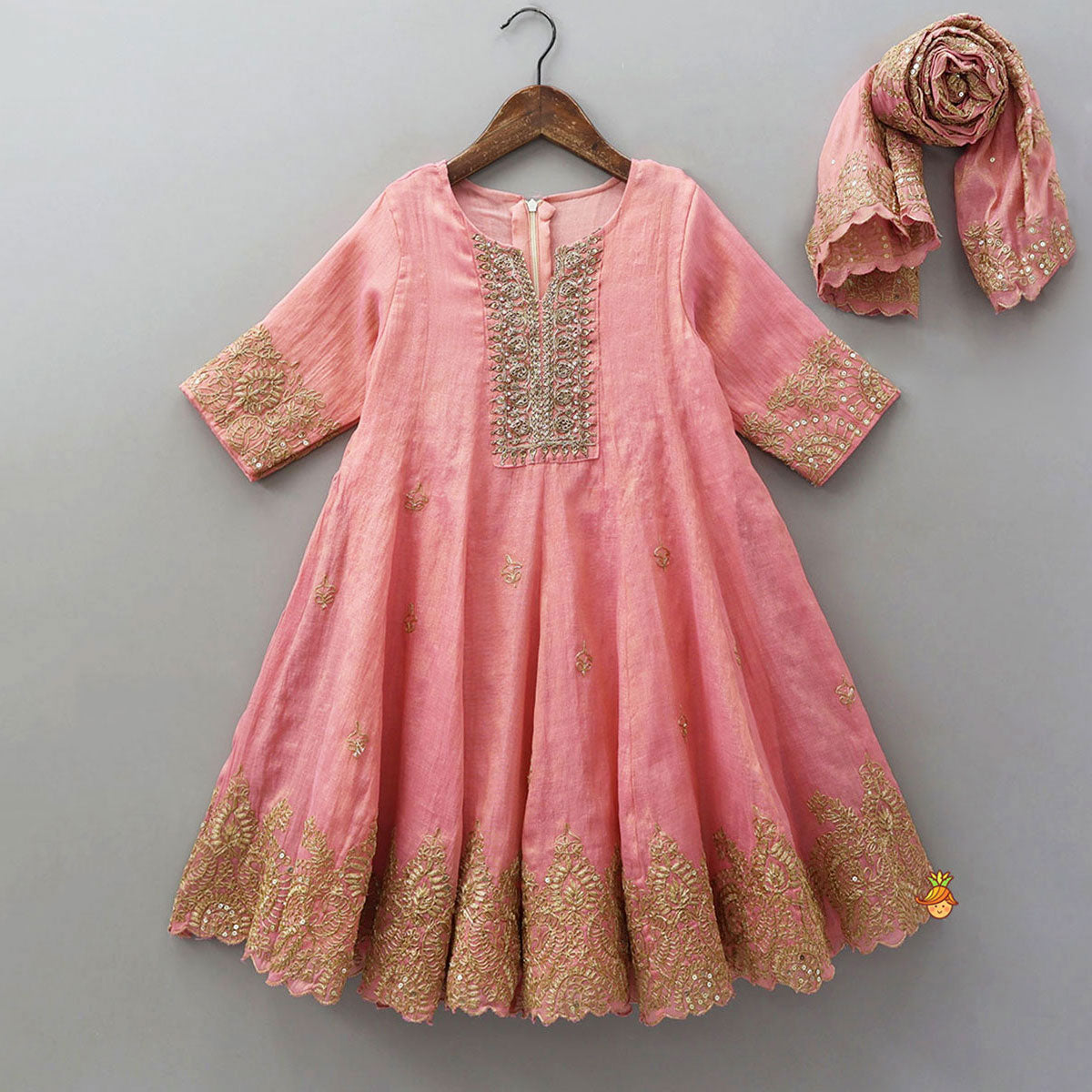 Pre Order: Shimmery Gorgeous Anarkali With Matching Dupatta