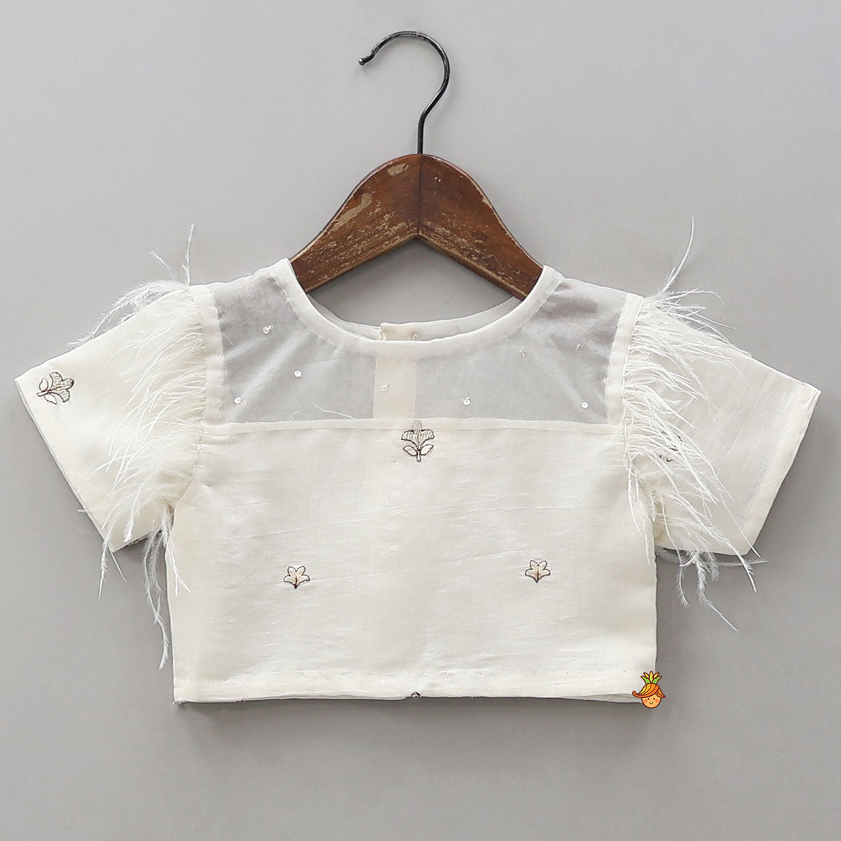 Pre Order: Round Neck Top And Beautifully Embroidered Lehenga With Net Dupatta