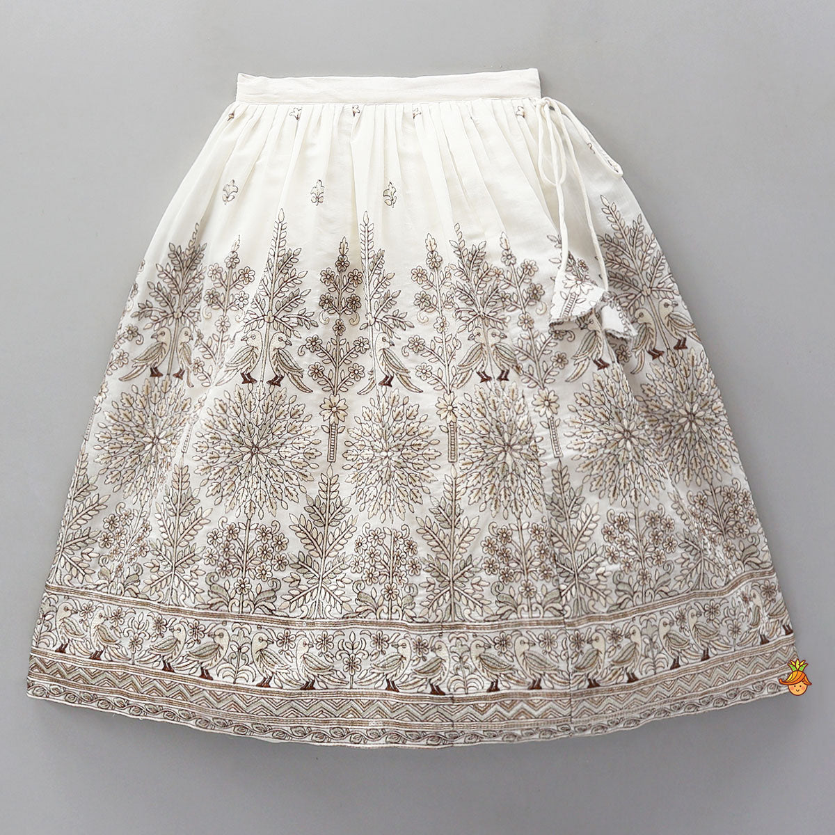 Pre Order: Round Neck Top And Beautifully Embroidered Lehenga With Net Dupatta