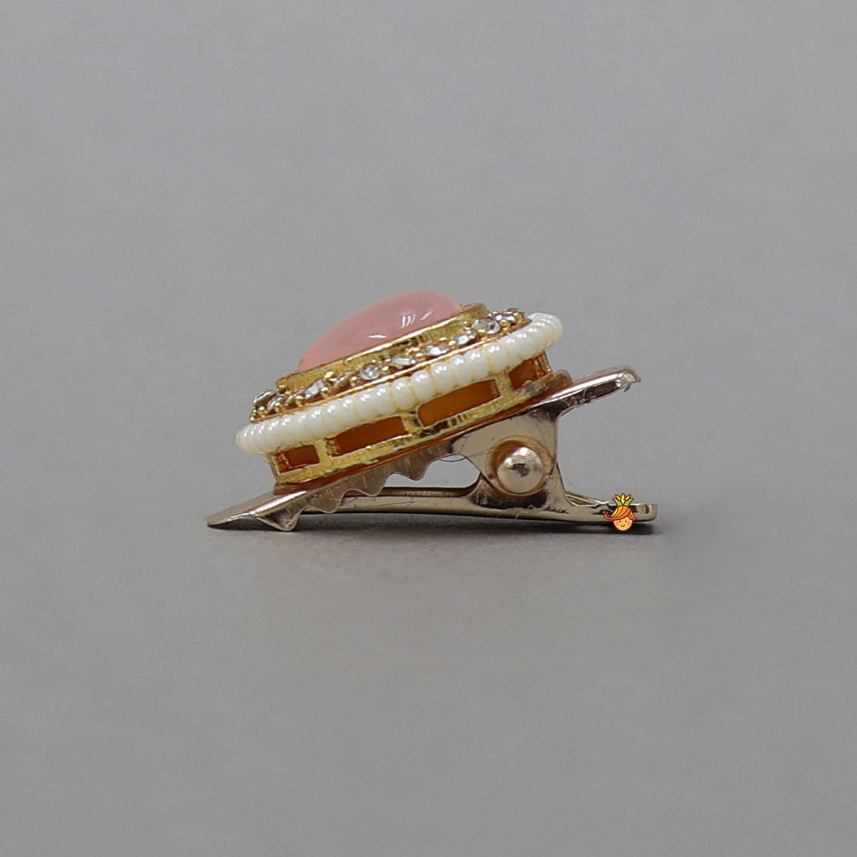 Elegant Beads Embellished Hair Clips - Set Of 2