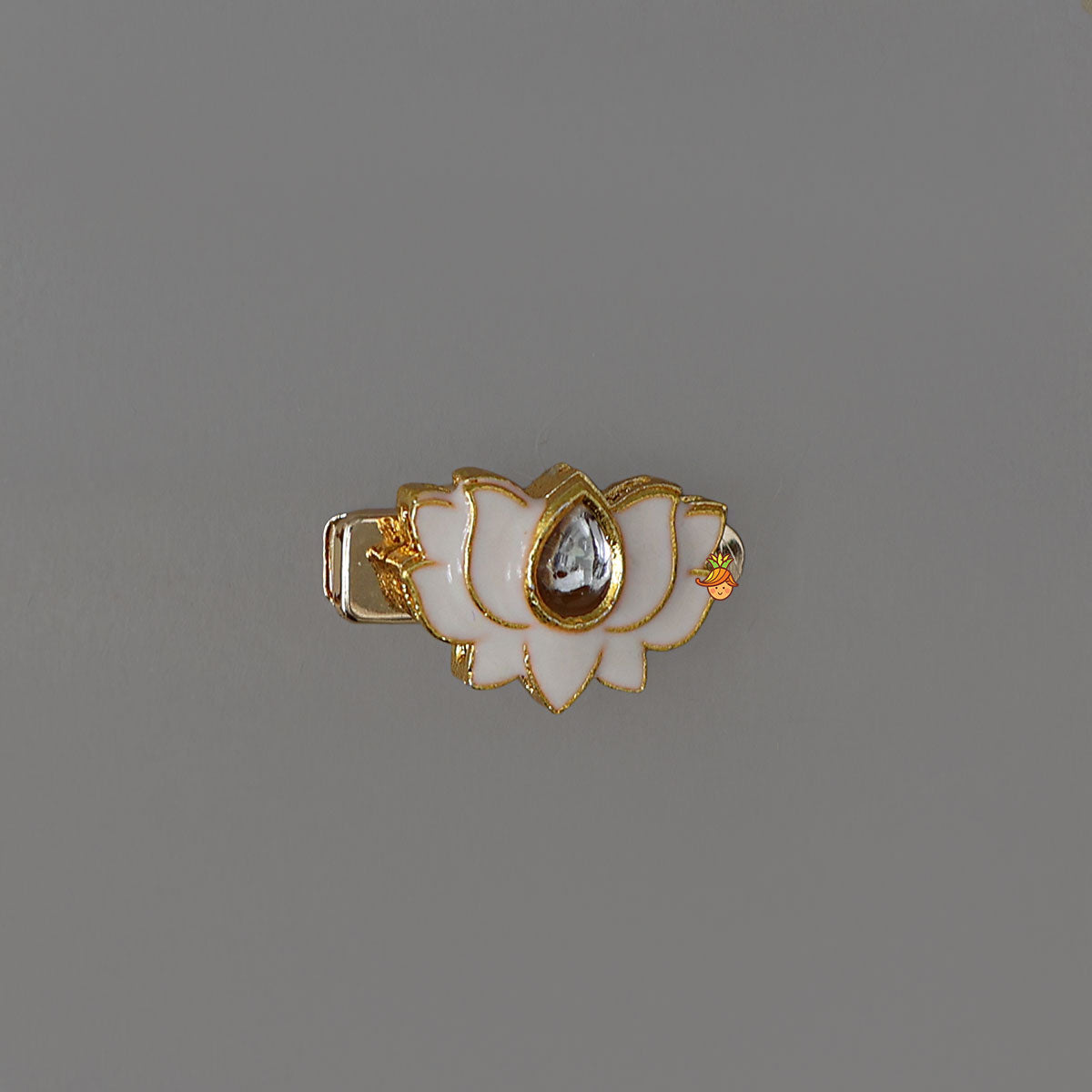 Elegant Lotus Hair Clips - Set Of 2