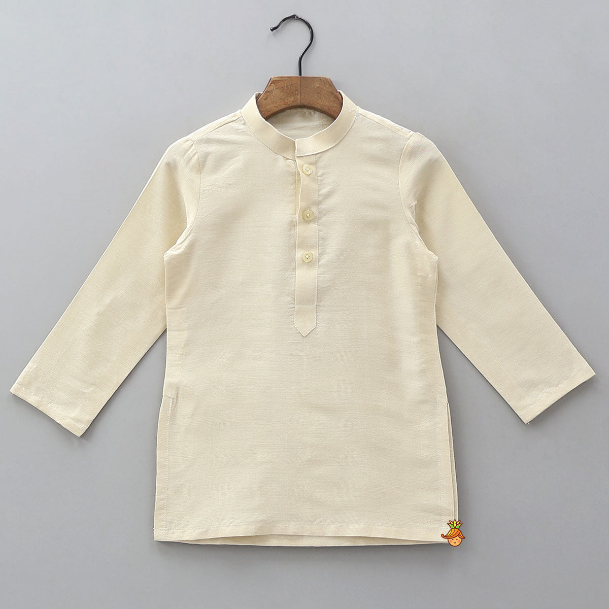 Pre Order: Ethnic Kurta And Diagonal Faux Button Detail Jacket With Pyjama