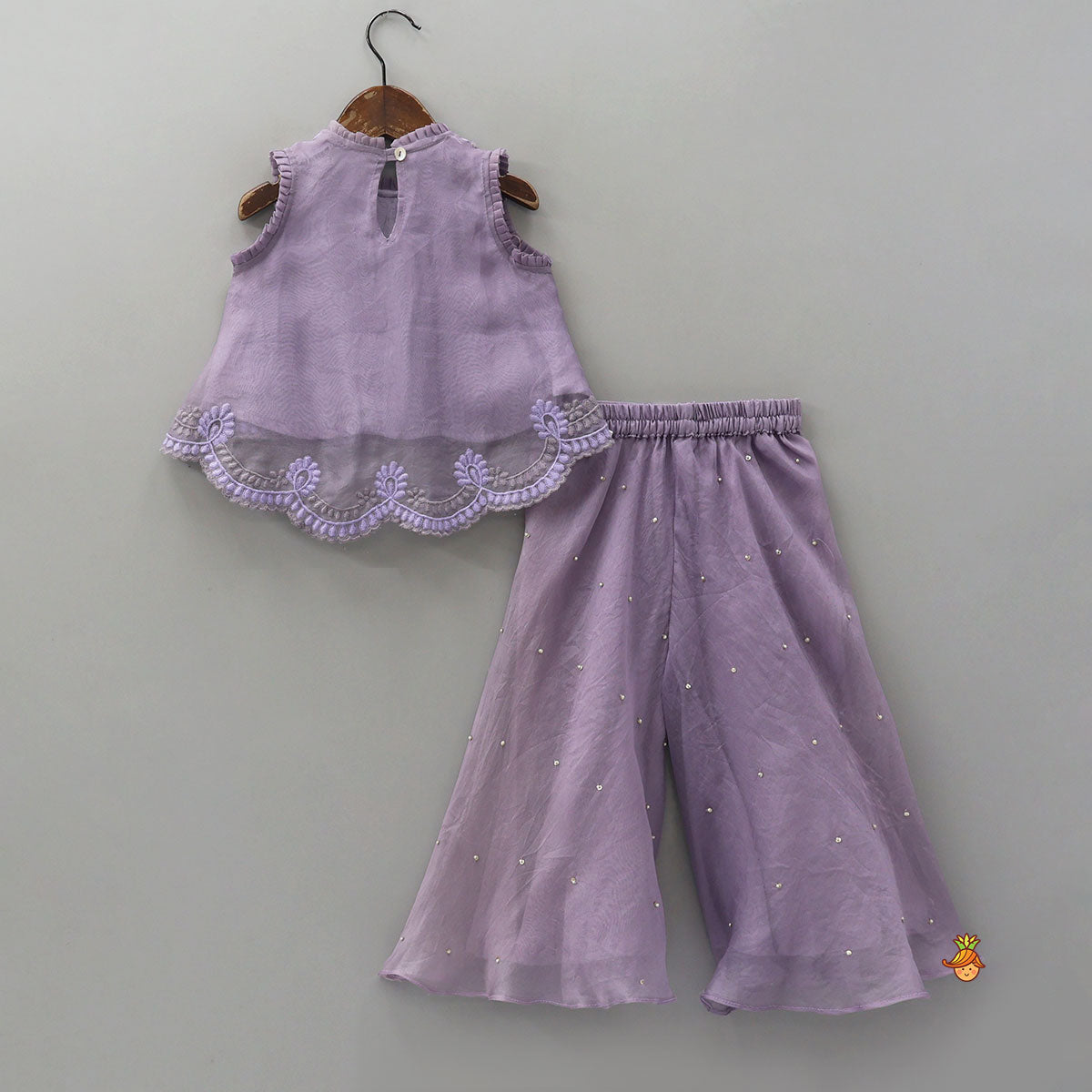 Pre Order: Scalloped Designed Top And Palazzo